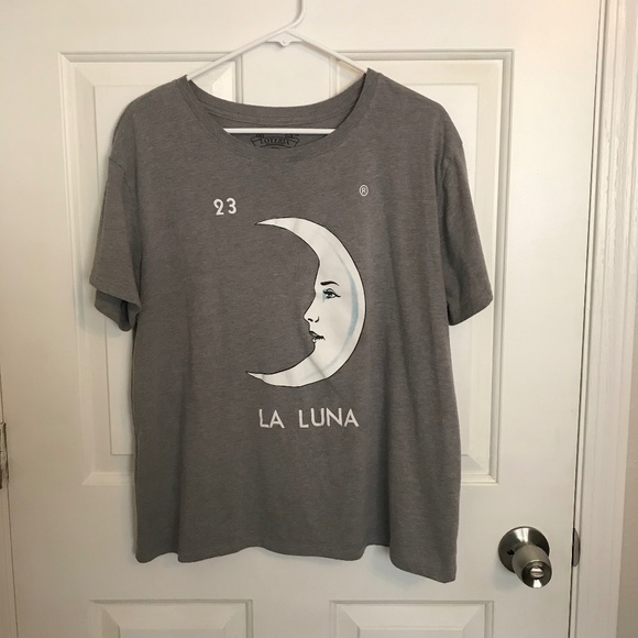 Halloween Loteria La Luna Moon Graphic T-Shirt Size XXL Gray White - Picture 2 of 5